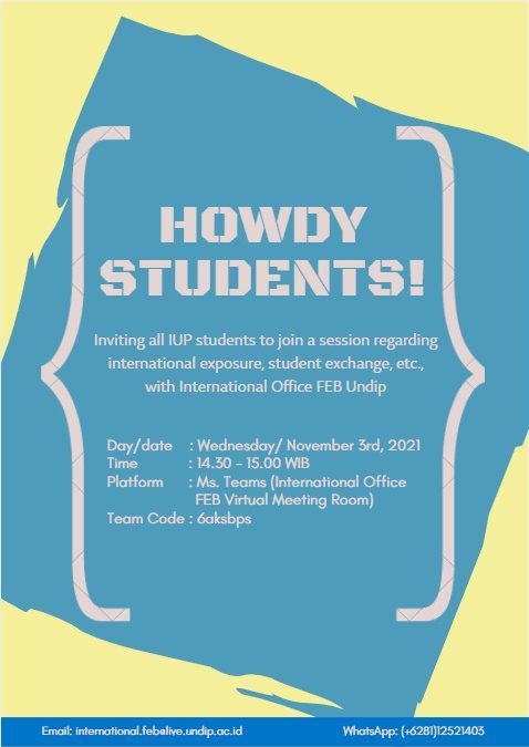 Howdy Students!